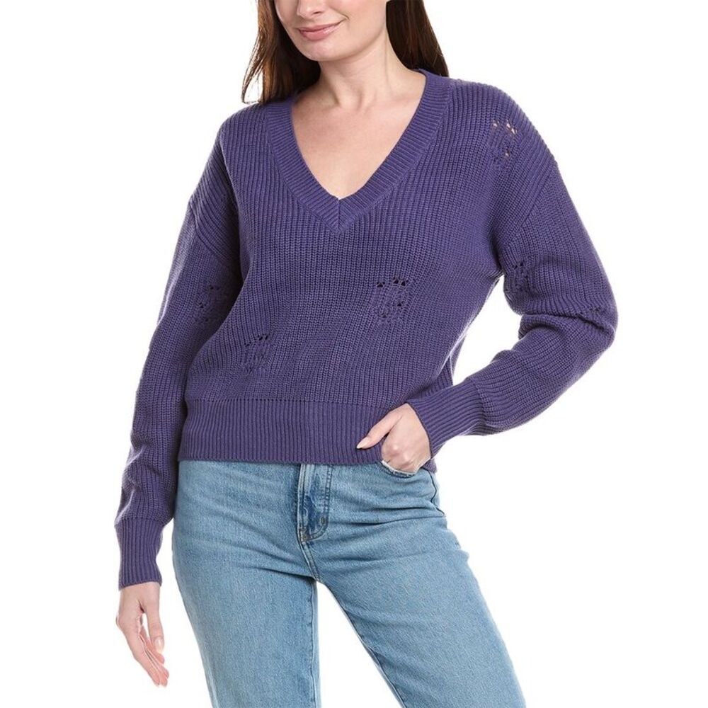 Labiz Womens  Lalamia V-Neck Sweater, Blue